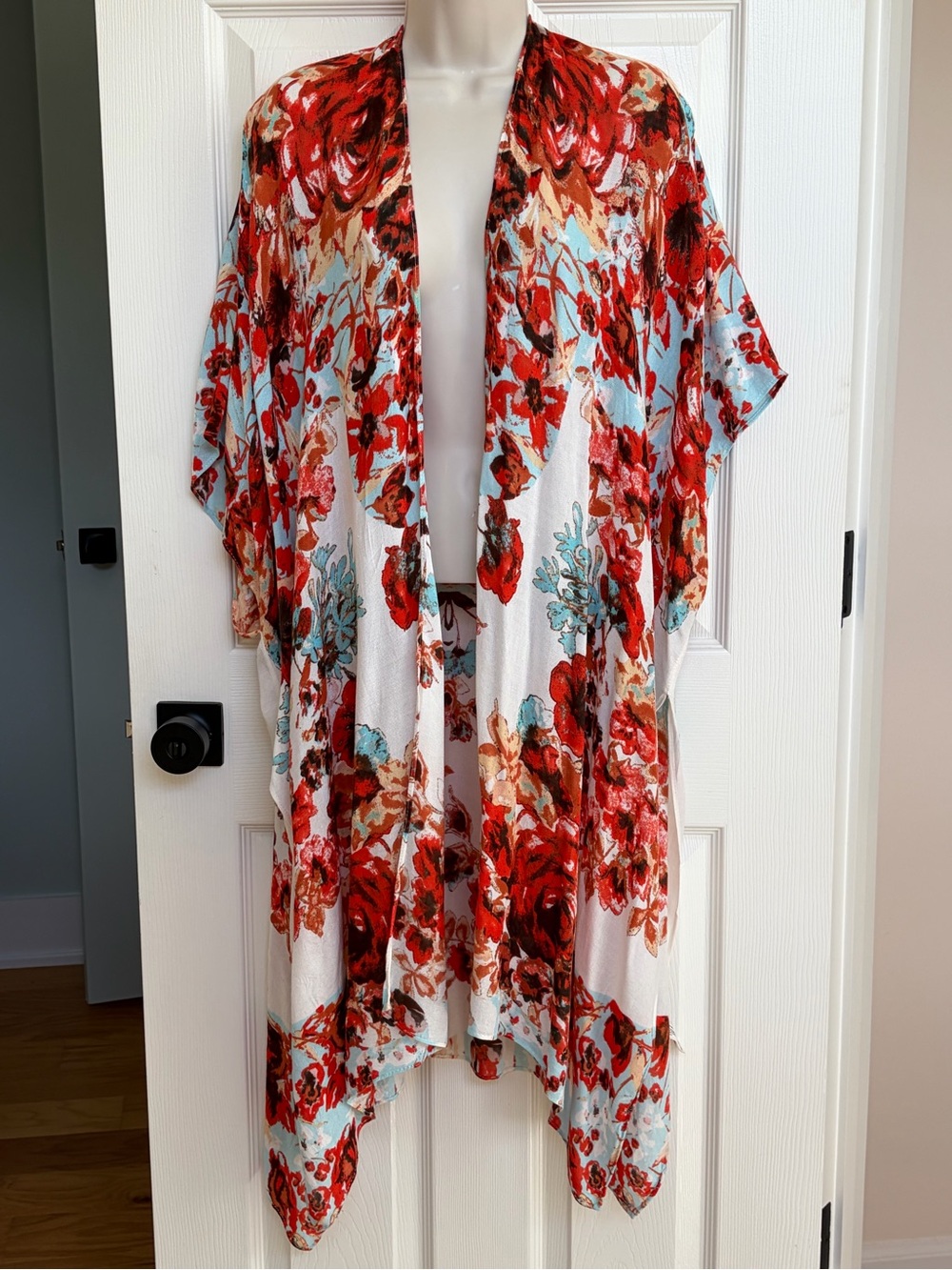 Ruggine Bohemian Open Front Kimono One Size Festival Cover Up Floral